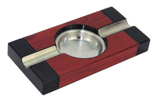 2 Placement Redwood Ashtray