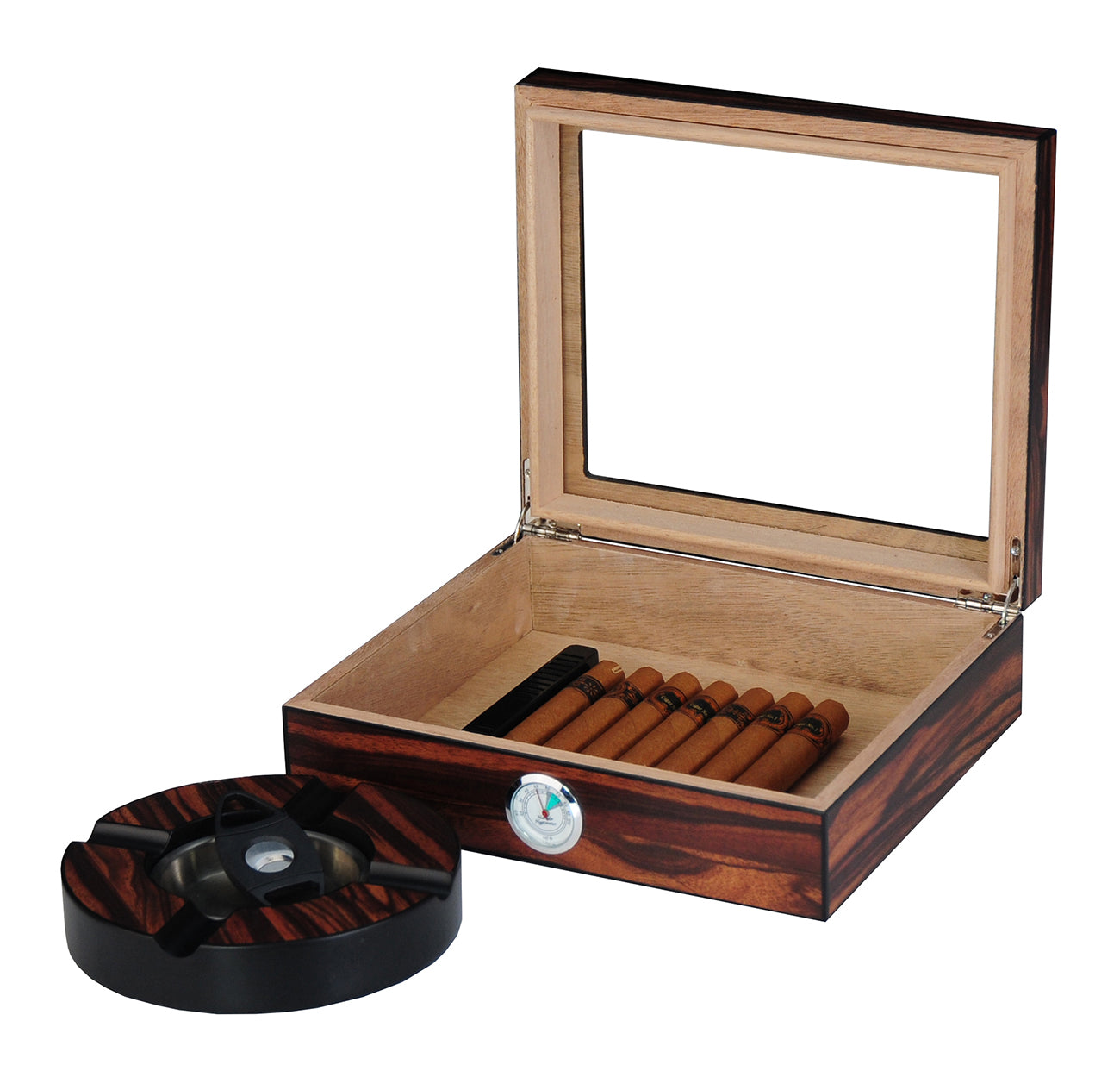 25 Cigar Humidor Set - Ebony Matte